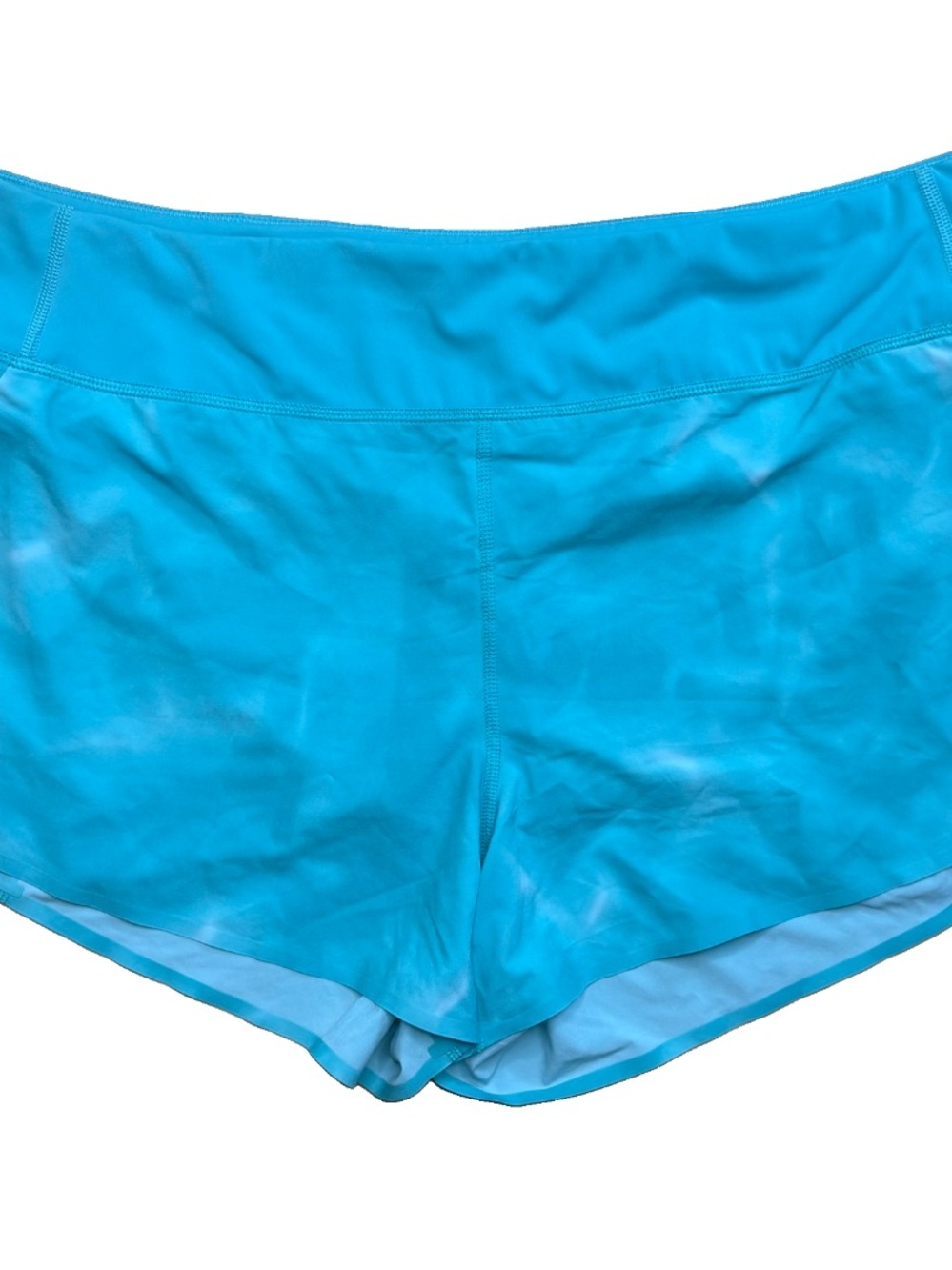 Athleta Blue Tie Dye Run With It 3.5” Shorts